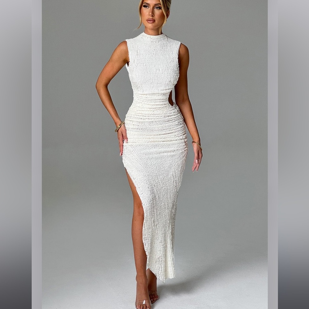 BABYBOO WHITE MIDI DRESS